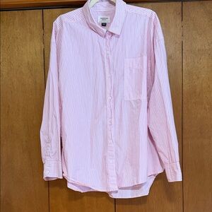 American Eagle Outfitters Pink Striped Button Down Shirt